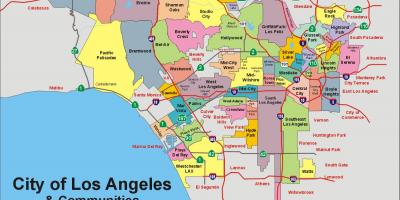 Los Angeles politiska karta - Karta över Los Angeles politiska